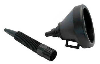 Car fuel funnel with strainer