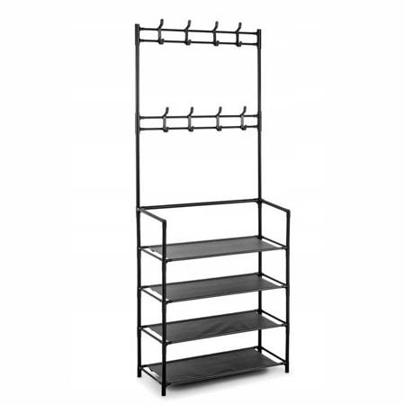 Clothes rack with shoe shelf (4 levels)