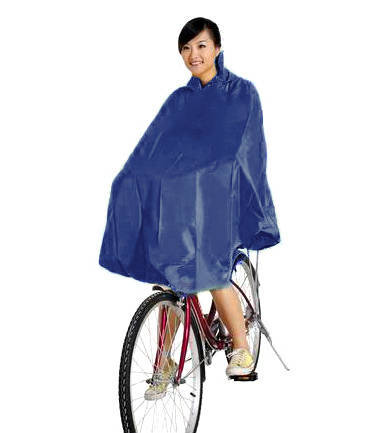 Poncho bicycle cape - blue